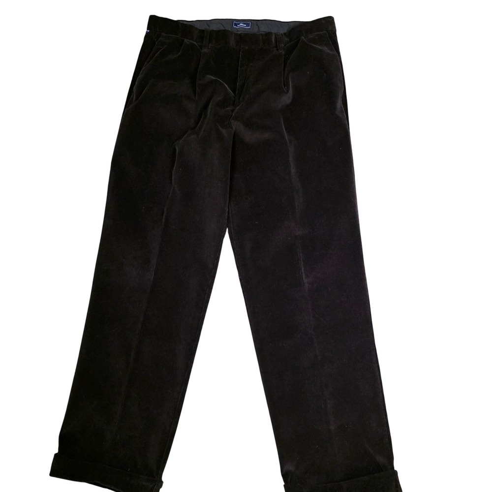 Dockers Mens Brown Corduroy Relaxed Fit Pleated Pants‎ W38 L32